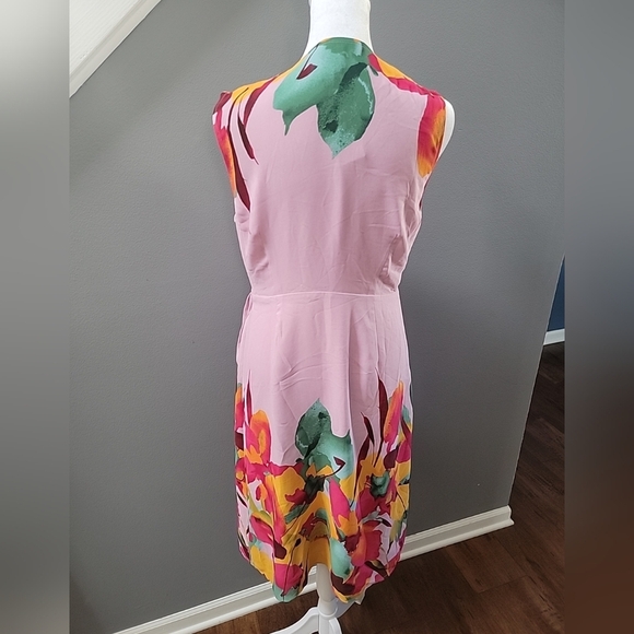 Christian Siriano for J. Jill Wrap Dress Sleeveless Floral Lilac Size Small - Picture 5 of 7